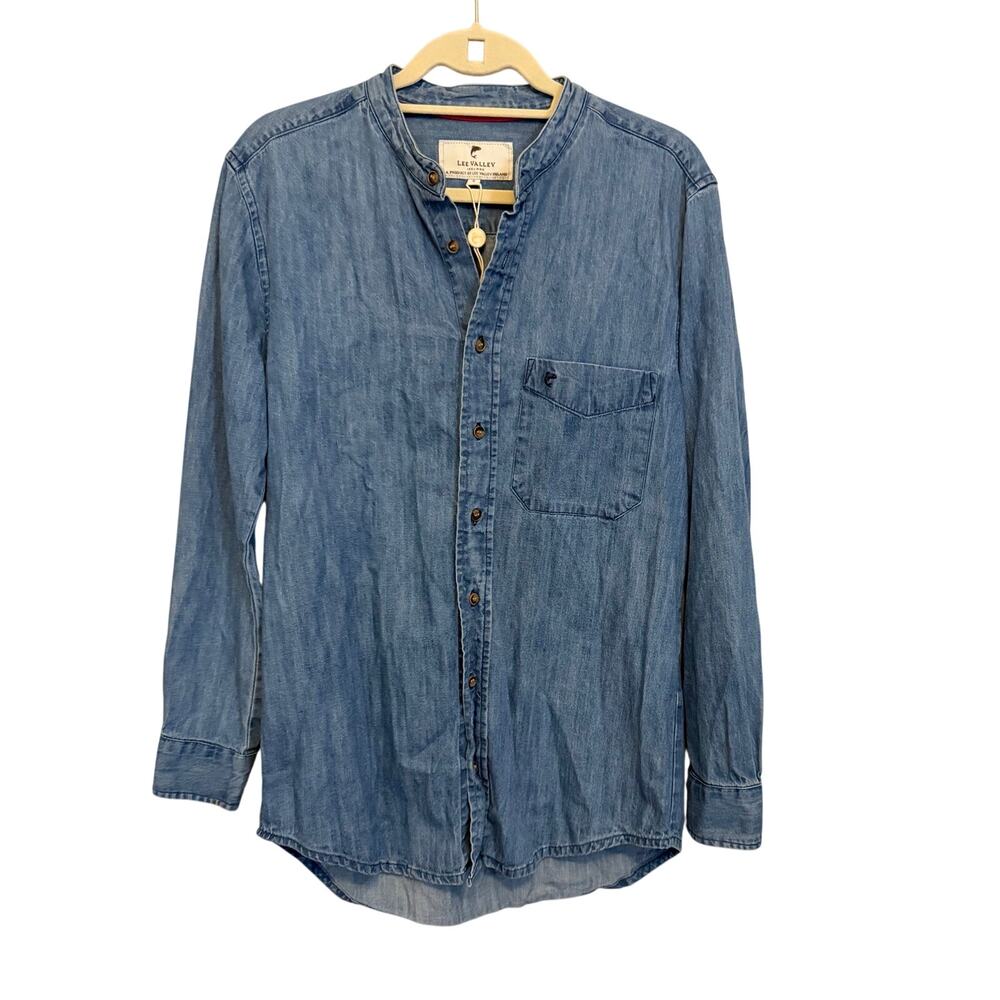 Lee Valley Ireland Mens Denim Shirt Small Blue Irish Heritage Casual Streetwear